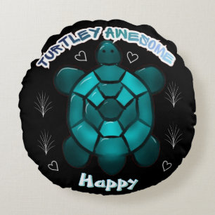 Coussins Ronds Cadeau personnalisé pour amateur de tortues