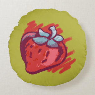 Coussins Ronds Cadeaux fraises