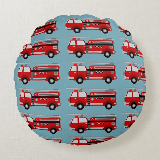Coussins Ronds Camion feu rouge (Devant)