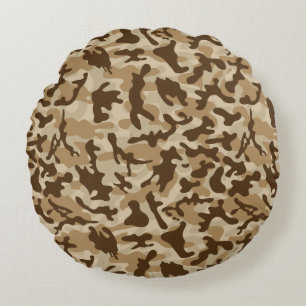 Coussins Ronds Camouflage du désert
