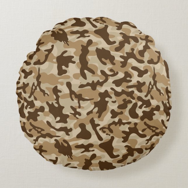 Coussins Ronds Camouflage du désert (Devant)