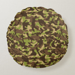 Coussins Ronds Camouflage en cascade
