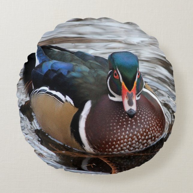 Coussins Ronds Canard simple à collier (Devant)