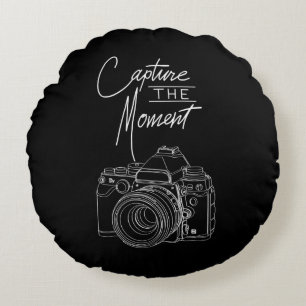 Coussins Ronds Capture Moment Camera Photographe.