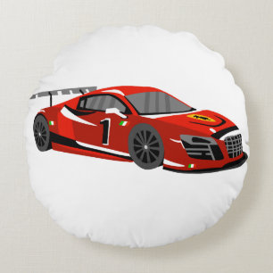 Coussins Ronds Caricature pour voiture rapide Course extrême Ch