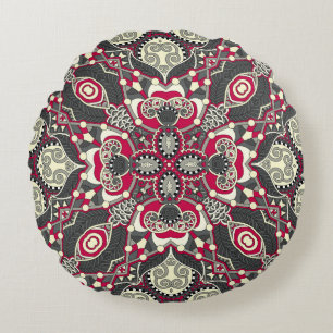 Coussins Ronds carré de soie foulard ou mouchoir design motif 