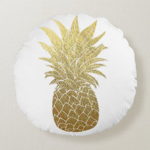 Coussins Ronds Carreau d'ananas d'or