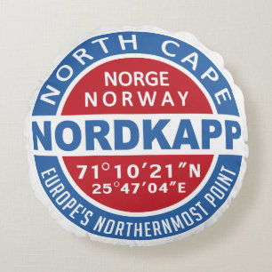 Coussins Ronds Carreau de coutume de NORDKAPP Norvège
