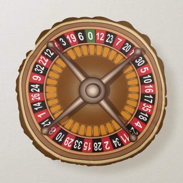 Coussins Ronds Carreau de coutume de roue de roulette (Devant)