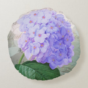 Coussins Ronds Carreau pourpre de pétale d'hortensia de Redoute
