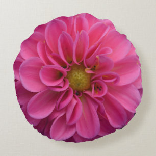 Coussins Ronds Carreau rond de dahlia rose