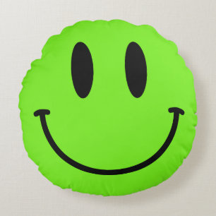 Coussins Ronds Carreau rond de visage de vert de chaux