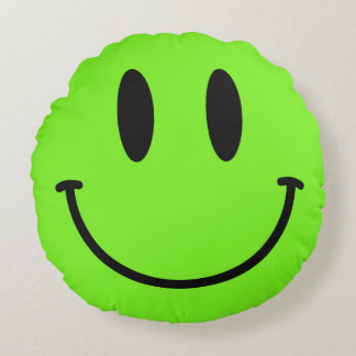 Coussins Ronds Carreau rond de visage de vert de chaux