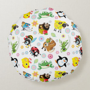 Coussins Ronds cartoon animals for kikids