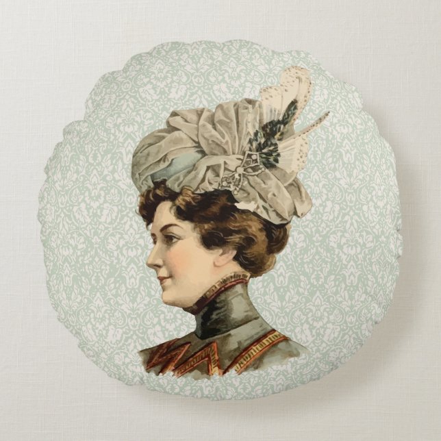 Coussins Ronds Casquette 1899 pour les dames #12 (ère (Devant)