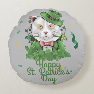 Coussins Ronds Casquette vert chanceux Shamrock St. Patrick's Day