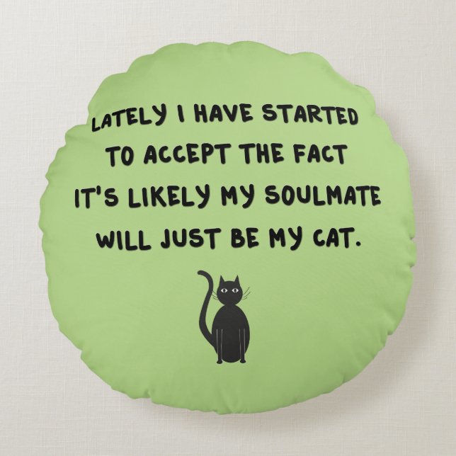 Coussins Ronds Cat Soulmate (Devant)