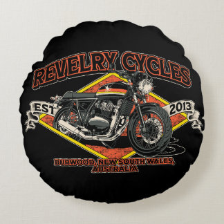 Coussins Ronds Célébrer 10 ans de Revelry Cycles Cushion