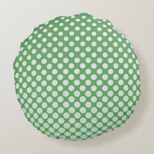 Coussins Ronds Cercles blancs grands à petits en cascade vert cit