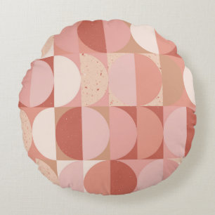 Coussins Ronds Cercles du milieu du siècle : Motif géométrique mo