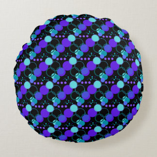 Coussins Ronds Cercles et formes rondes Motif en noir