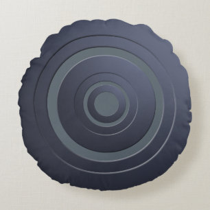 Coussins Ronds Cercles métalliques modernes Bleus avec n'importe