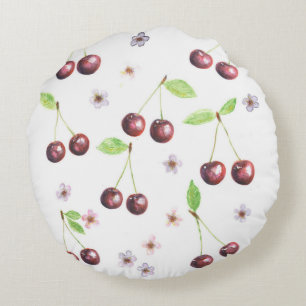 Coussins Ronds Cerise Sur Un Haut