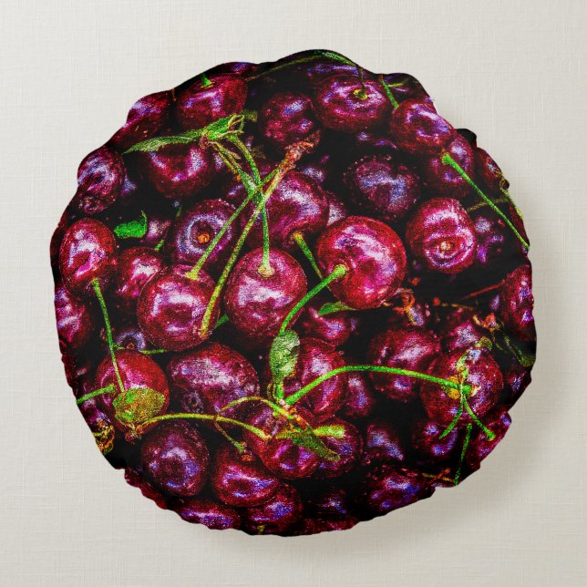 Coussins Ronds Cerises (Dos)