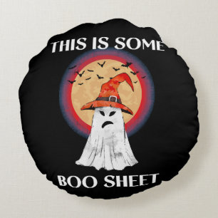 Coussins Ronds C'est du papier de Boo Halloween Fantôme Drôle