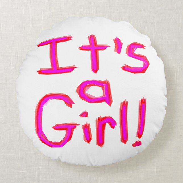 Coussins Ronds C'est une fille ! (Devant)