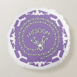 Coussins Ronds Chakra de la Couronne Violet "Sagesse" Libellule F