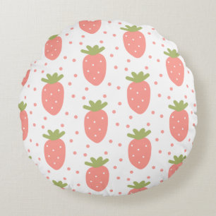 Coussins Ronds Champs de fraises