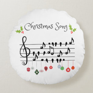 Coussins Ronds Chanson de Noël