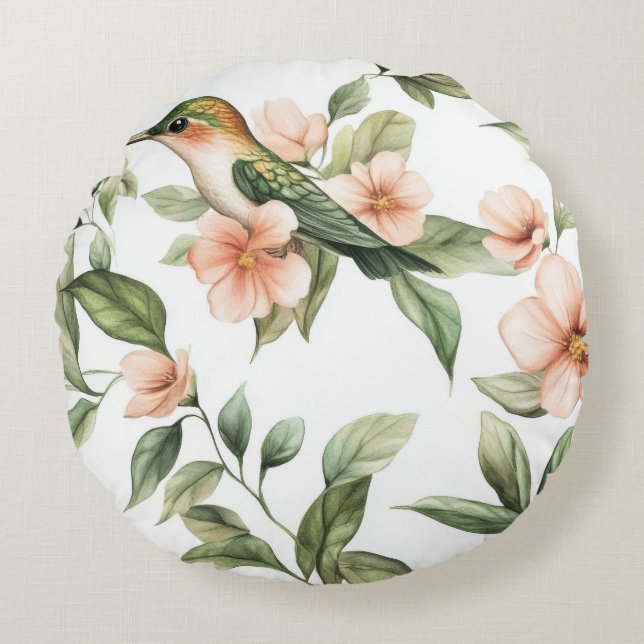 Coussins Ronds Chanson d'oiseau rond (Devant)
