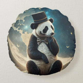 Coussins Ronds Chapeau Haut de Forme Lune Panda