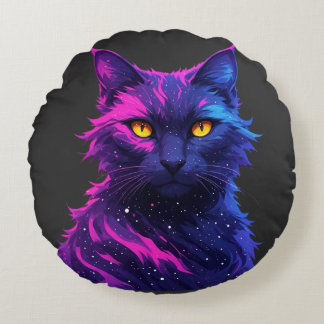 Coussins Ronds Chat Mystérieux