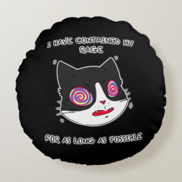 Coussins Ronds Chat Style Dessin Avec Texte Drôle