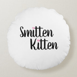Coussins Ronds Chaton Éperdument Amoureux pour la Saint-Valentin