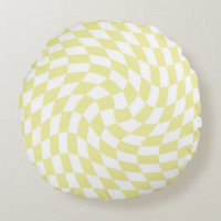 Chèques Jaunes Pastel Retro À damiers déformés
