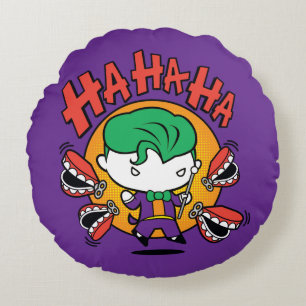 Coussins Ronds Chibi Joker Avec Dents De Jouet