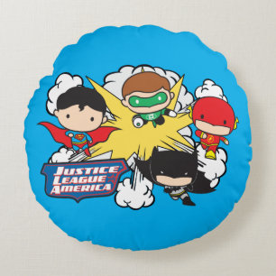 Coussins Ronds Chibi Justice League of America Explosion
