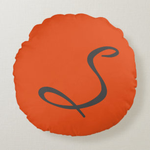 Coussins Ronds chic chic chic et élégant monogramme orange