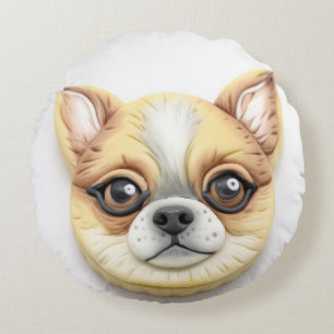 Coussins Ronds Chien Chihuahua Inspiré de la 3D