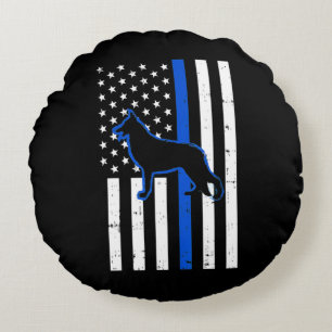 Coussins Ronds Chien de police berger allemand K9 Patriotique