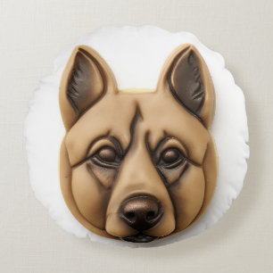 Coussins Ronds Chien Malinois Belge Inspiré 3D