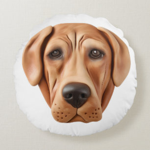 Coussins Ronds Chien Rhodesian Ridgeback Inspiré de la 3D
