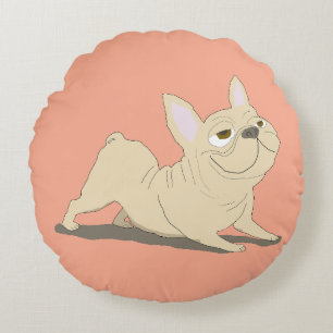 Coussins Ronds Chien tête en bas
