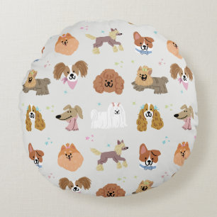 Coussins Ronds Chiens Animaux de compagnie Salle Enfants Décor de