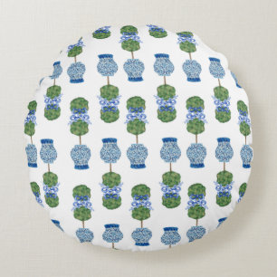 Coussins Ronds Chinoiserie Ginger Jar Jars Topiary Panier Jeter P