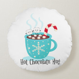 Coussins Ronds Chocolat chaud